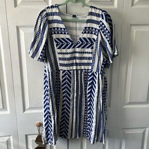 Blue & White Dress